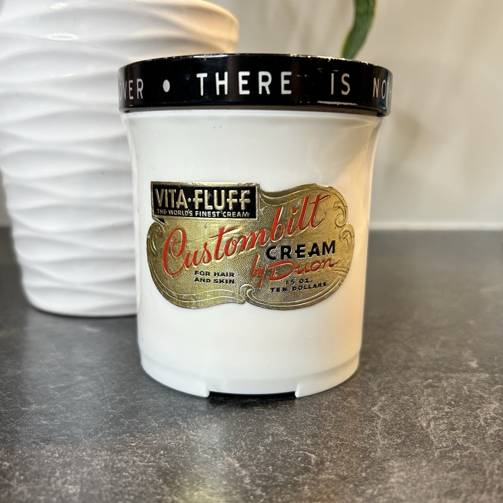 1940s Duon Vita Fluff Custombilt Hair Cream FULL Art Deco Nostalgia